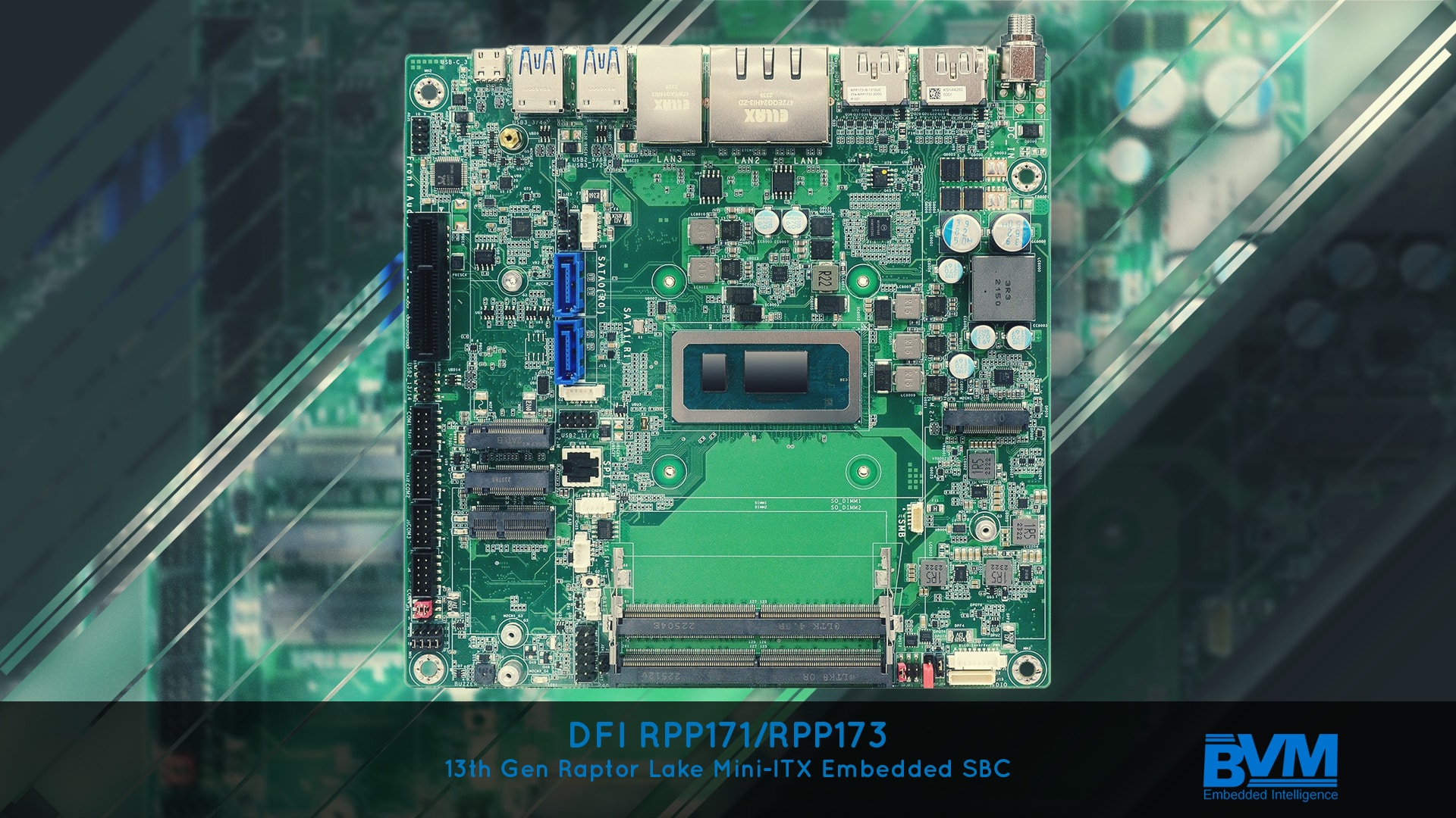 DFI RPP171/RPP173: 13th Gen Mini-ITX Embedded SBC - BVM Ltd